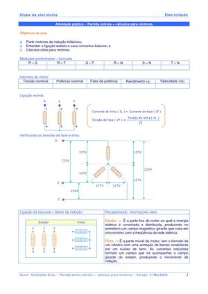 Eletricidade Geral - Partida Estrela + Calculos Sobre Motores