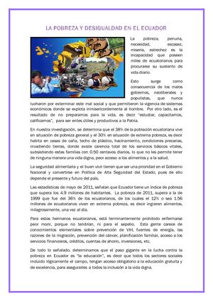 Calaméo - Desigualdad Y Pobreza En El Ecuador