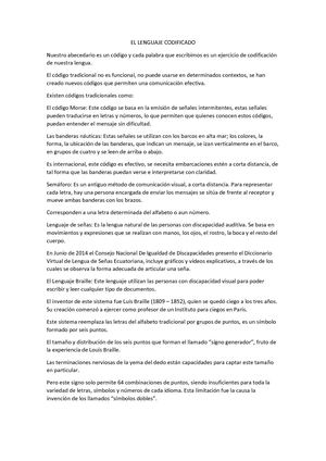 Lenguaje Codificado