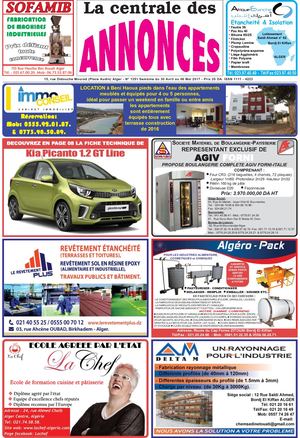 La Centrale des Annonces N° 1351 Semaine du 30 Avril au 06 Mai 2017