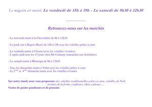 Horaires D'ouvertures Et Marchés