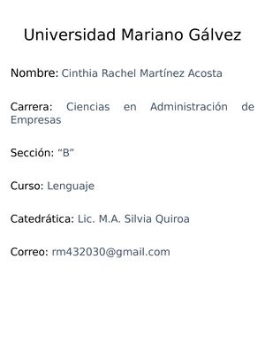 Portafolio de Lenguaje