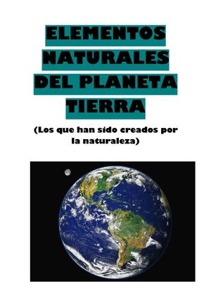Los Recursos Naturales y Humanizados Del Planeta Tierra