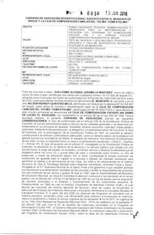 Convenio Comfatolima