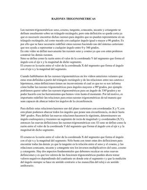 Razones Trigonometricas