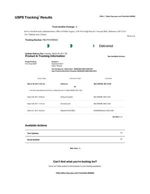 SSA Vladimir RM Delivery Confirmation