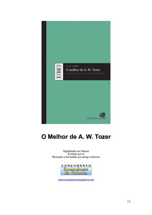 A. W. Tozer - O Melhor De A W. Tozer