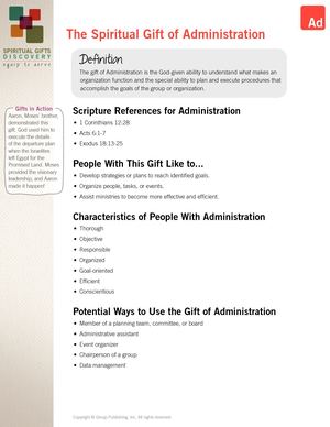 Spiritual Gifts Definitions
