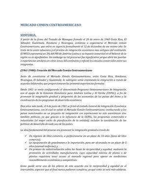 Mercado Comun Centroamericano