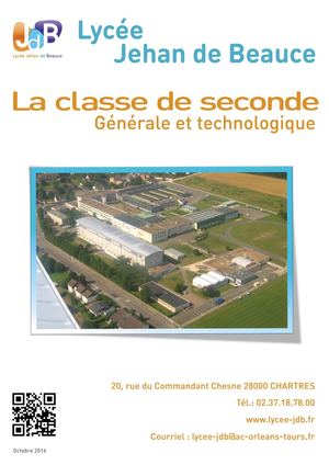 Classe de seconde générale et technologique - JdB2017