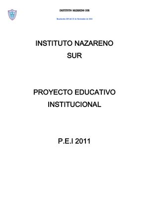 Pei Instituto Nazareno Secretaria De Educación