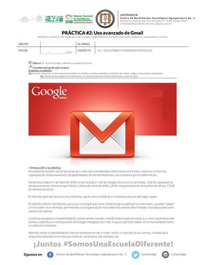 Práctica #2 Uso Avanzado De Gmail Parte 2(2)