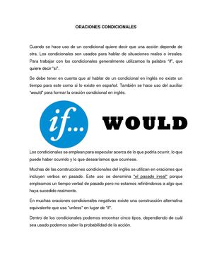 Oraciones Condicionales