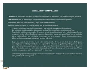 Ofertantes Y Demandantes