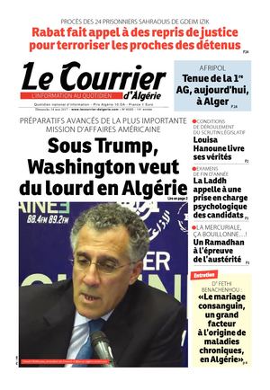 Le Courrier D'Algérie Du dimanche 14 Mai 2017