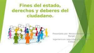 Fines Del Estado, Derechos Y Deberes Del Ciudadano