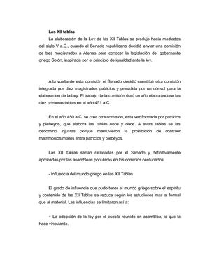La Elaboración De La Ley De Las Xii Tablas