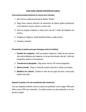 Guía Para Crear Posters En Canva