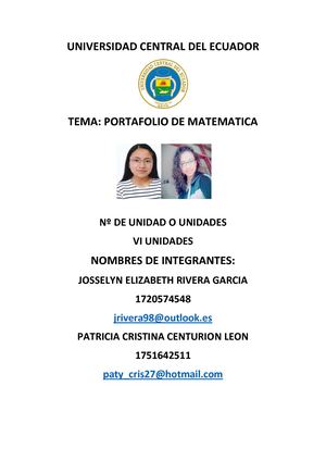 Matemática 1  UCE