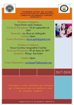 Agila Tandazo Dayra - Anagumbla Cuichán Grace