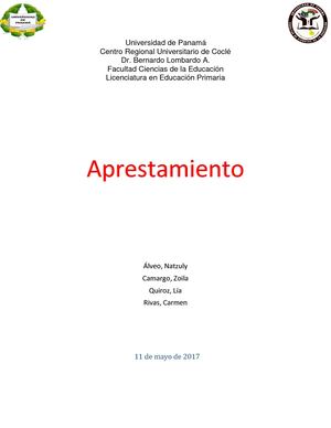 El aprestamiento