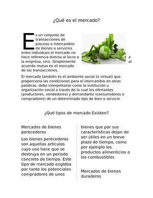 Qué Es El Mercado