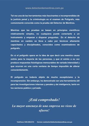 Poligrafo Detector de Mentiras