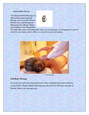 Massage At Home Boston