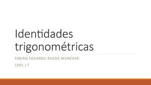 Identidades Trigonométricas