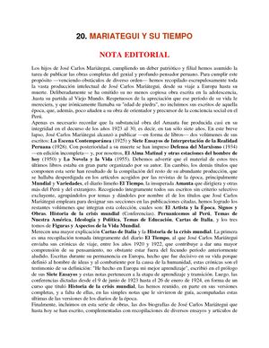 20 Mariátegui Y Su Tiempo