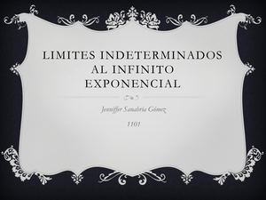 Limites Indeterminados A L Infinito Exponencial