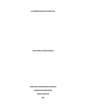 Administración Por Objetivos