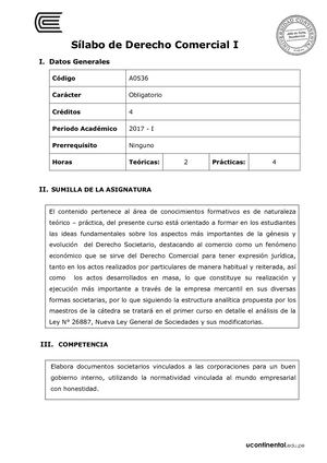 A0536 Silabo Derecho Comercial I