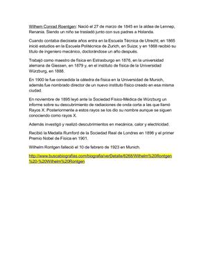 Wilhem Conrad Roentgen
