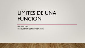 Limites De Una Función