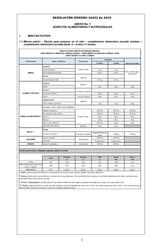 Anexos Resolución 16432 Lineamientos Del Pae