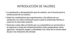 Introducción De Valores