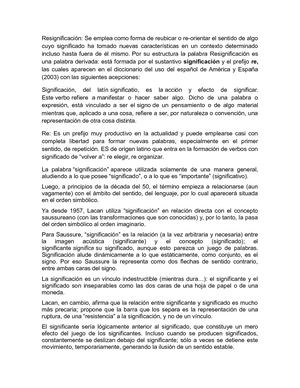 Resignificación De La Pedagogia