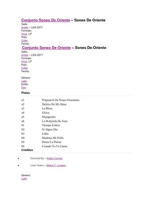 Conjunto Sones De Oriente