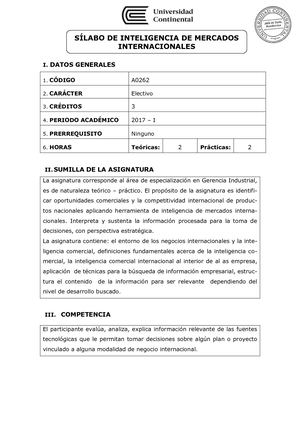 A0262 Silabo Inteligencia De Mercados Internacionales