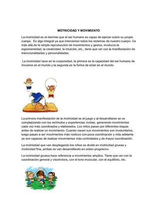 Motricidad Y Movimiento