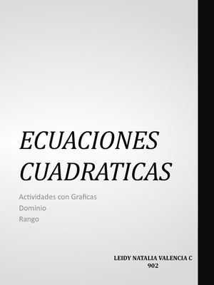 Ecuaciones Cuadraticas