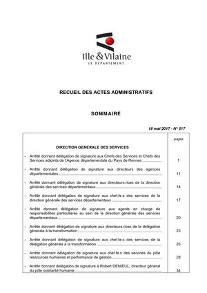 Raa N° 517 Cp 24 Avril Et Arretes