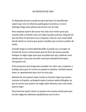 Mi Proyecto De Vida Aleja