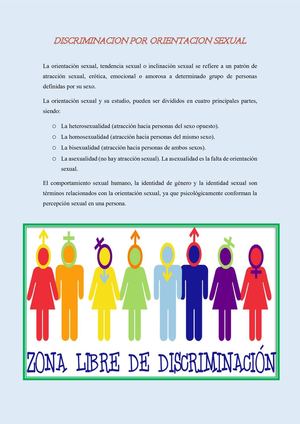 Discriminacion Por Orientacion Sexual