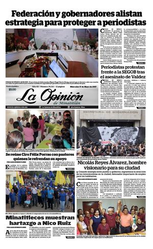 Miércoles 17 De Mayo De 2017| La Opinión de Minatitlán