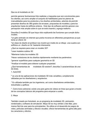 Que Es El Modelado En 3d