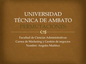 Exposicion De Permutaciones