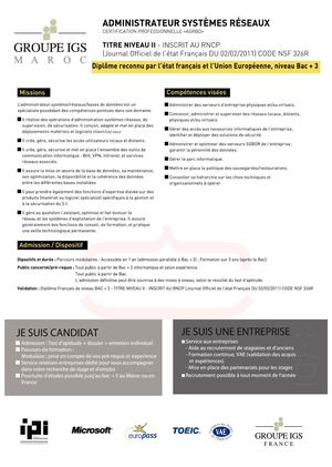 ADMINISTRATEUR SYSTEM RESEAUX