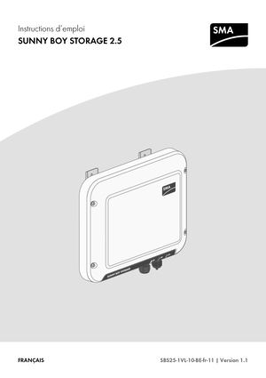 Installation onduleur SMA Sunny Storage 2.5 FR